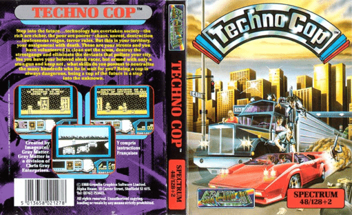 Techno Cop box art for ZX Spectrum